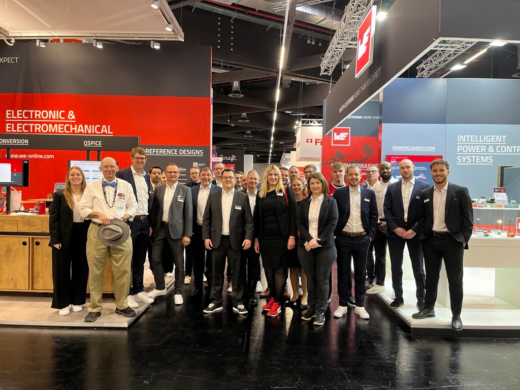 Das Standteam von Würth Elektronik freut sich auf zahlreiche Besucherinnen und Besucher.
